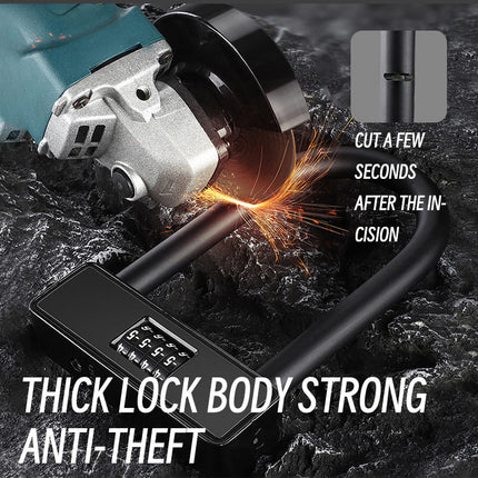 WEST BIKING Bicycle Anti-Theft Alloy Lock 4-Digit Password U-Shaped Lock Bold And Retrievable Password Motorcycle Lock
