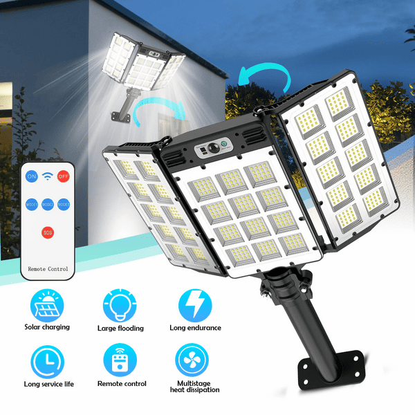 800 LED Bright Outdoor Solar Street Lamp Motion Sensor Waterproof Solar Power Lights