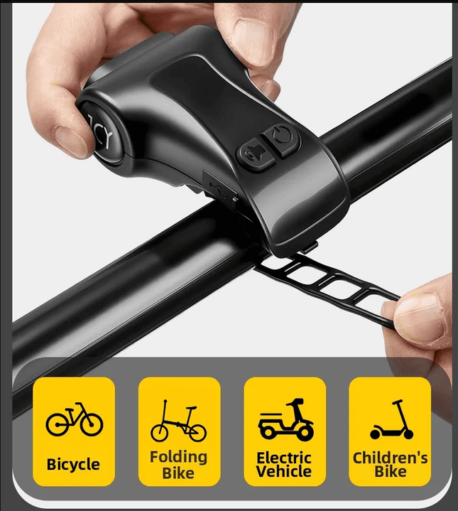 High-intensity Road and Mountain bike lights, night riding lights, super loud bell