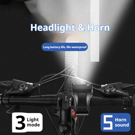 High-intensity Road and Mountain bike lights, night riding lights, super loud bell