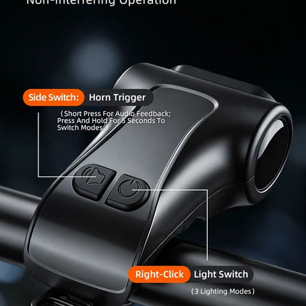 High-intensity Road and Mountain bike lights, night riding lights, super loud bell