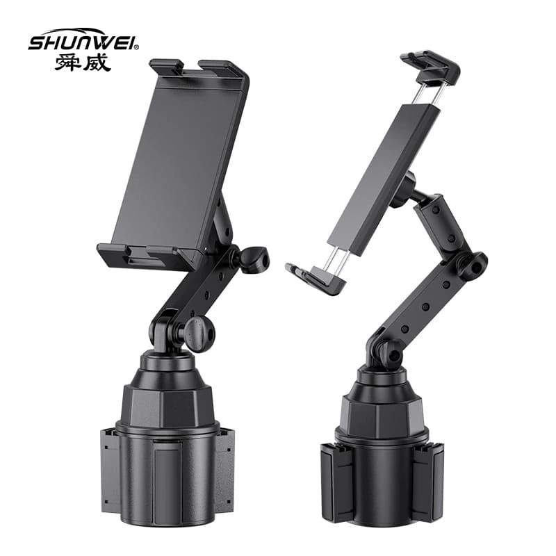 2-in-1 Extendable Base Car Cup and Phone/Tablet Holder Large Mobile Car Mount Easy Extendable PC Holder