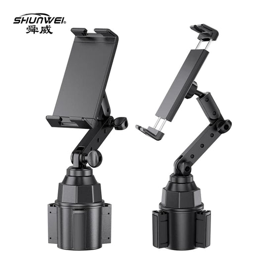 2-in-1 Extendable Base Car Cup and Phone/Tablet Holder Large Mobile Car Mount Easy Extendable PC Holder