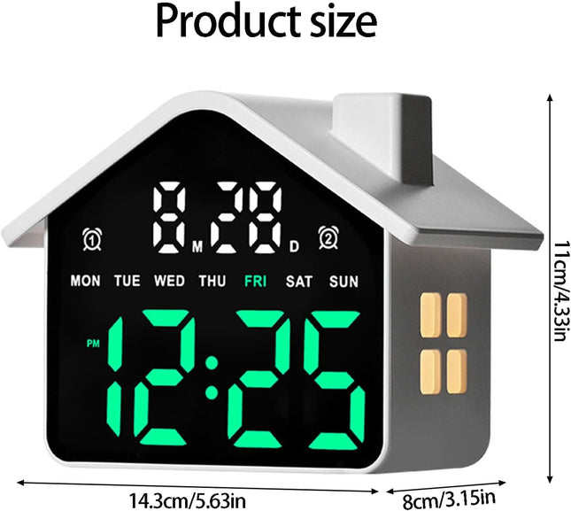 Digital Alarm Clock for Bedroom Electric Desk Clock with Large Number Day of Week Date Loud Alarm LED Digital Clocks Desk
