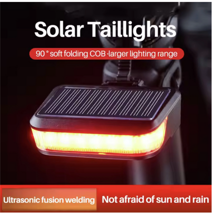 Solar Bike Light – Solar Powered Bike Light Set, Front or Rear LED Lights | Rechargeable