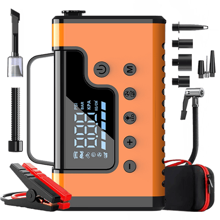 59200mWh Car Jump Starters with Air Compressor, Portable Car Battery Booster, Clean Vacuum Cleaner, 12V Lithium Ion Battery Charger, 150PSI Tire Inflator