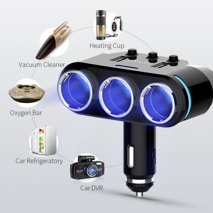 Quick Charge Car Charger High Quality Dual USB Car Cigarette Lighter Socket Splitter Adapter