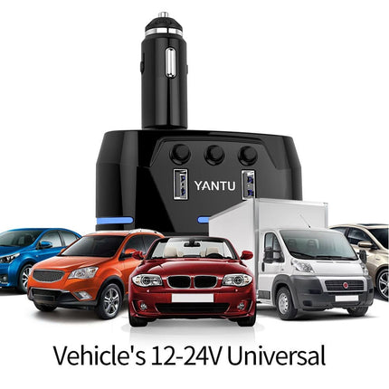 Quick Charge Car Charger High Quality Dual USB Car Cigarette Lighter Socket Splitter Adapter